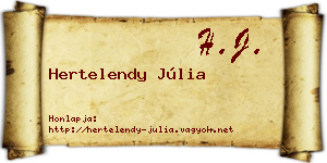 Hertelendy Júlia névjegykártya