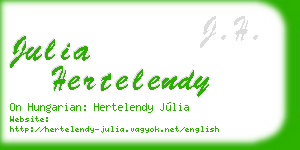julia hertelendy business card